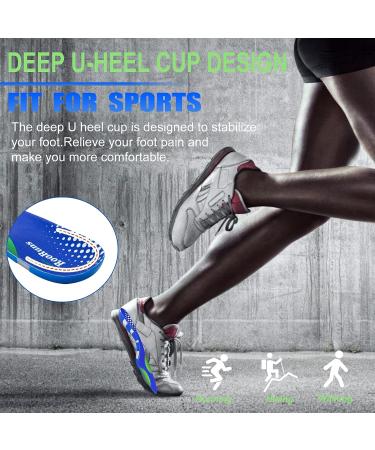 Orthotic Arch Support Insoles for Plantar Fasciitis - Men & Women - PU Shock Absorption - High Arch Inserts for Heel & Arch Pain Relief - Size S (Men 6-7.5 | Women 7-8) - Buy Online on GoSupps.com