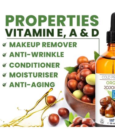Organic Jojoba Oil Pure & Natural: Your All-in-One Beauty Essential! Face Serum Eye Contour Hair Oil Beard Oil Eyelashes Serum Nail Cuticle Oil 500 ml - Buy Online on GoSupps.com
