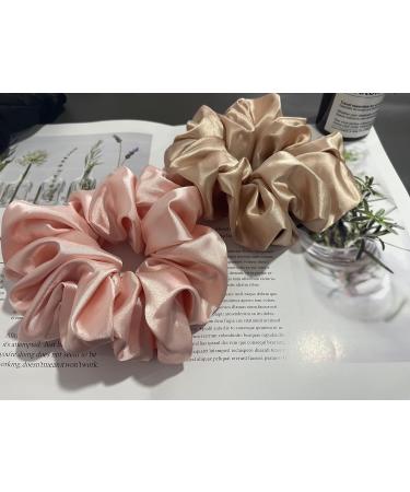 Women Girls Large satin Scrunchies XL Silk Jumbo Scrunchie for Thick long Hair Oversized Giant Scrunchy Hair Ties Bright1 - Buy Online on GoSupps.com