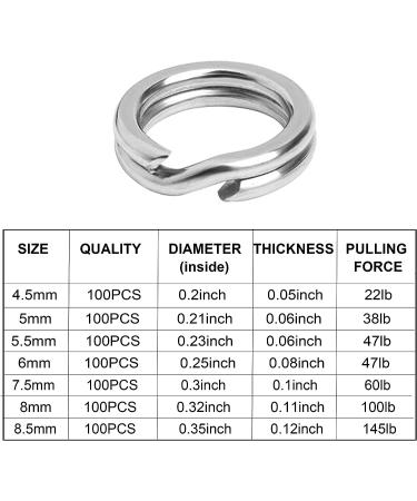 100pcs Heavy Duty Stainless Steel Double Split Rings Fishing Tackle 2#-9# Connectors - Buy Online on GoSupps.com