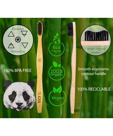 Buy Eco-Friendly Bamboo Toothbrushes - Pack of 5 Premium Organic BPA Free & Vegan - Buy Online on GoSupps.com