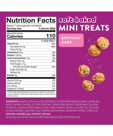 HighKey Low Carb Birthday Cake Mini Treats - Keto Snack Pack | Gluten Free | Sugar Free Diabetic Snacks | Healthy Muffins & Bread Bites - Buy Online on GoSupps.com