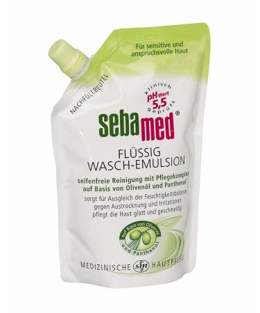 Sebamed Liquid Wash Emulsion with Olive Refill Sachets (2 x 400 ml)