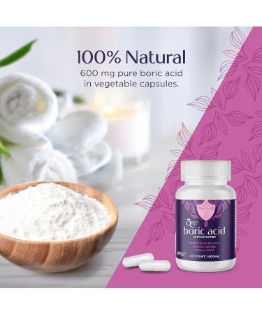 Queen Care Boric Acid Suppositories - Natural pH Balance Support | 600mg 30 Capsules - Buy Online on GoSupps.com