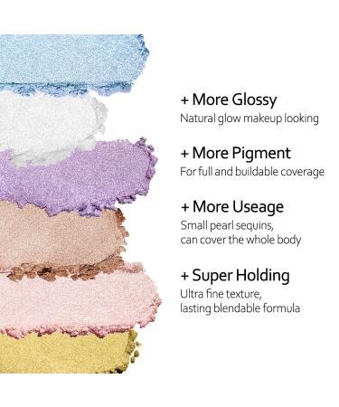 KYDA Glitter Powder Highlighter | High Gloss Loose Makeup for Face & Body - Sparkling Coverage 0.18 oz - Buy Online on GoSupps.com
