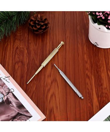 Acupressure Pen Set - Stainless Steel Double Head Acupuncture Pens for Ear Therapy | 2-Piece Smoothness Recordable Battery - Copper & Silver - Buy Online on GoSupps.com