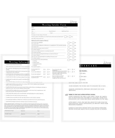 75 Wax Consumption & Post-Treatment Forms | A1 Size | Client Signature | 25 Intake 25 Constant 25 Follow-Up | International Shipping - Buy Online on GoSupps.com