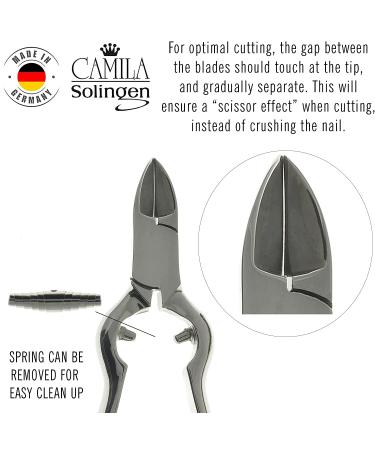 Camila Solingen CS13 Large Heavy Duty Toe Nail Clipper - Sharp Trimmer for Thick Toenails, Made in Solingen Germany - Buy Online on GoSupps.com