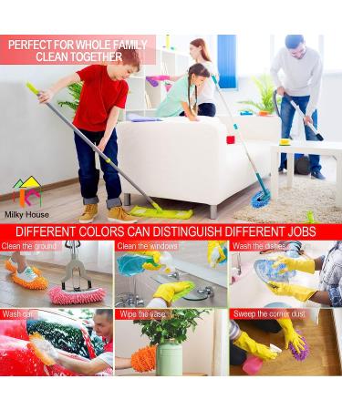 Microfiber Mop Slippers - 10 Pack, Washable & Reusable, Multicolored - Perfect for Sweeping & Polishing Floors in House, Office, Bathroom & Kitchen - Men & Women - Buy Online on GoSupps.com