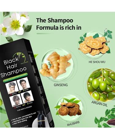  MrCuvaryas 3-in-1 Shampoo for Hair Color - Instant Gray Coverage - Ammonia-Free Plant-Based Formula - Natural Hair Color for Men and Women - 400 ml - Buy Online on GoSupps.com