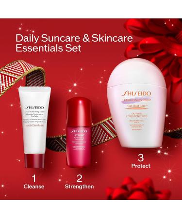 Shiseido Daily Suncare & Skincare Essentials - Urban Environment Oil-Free Sunscreen SPF 42 Deep Cleansing Foam & Ultimune Concentrate | International Shipping Available - Buy Online on GoSupps.com