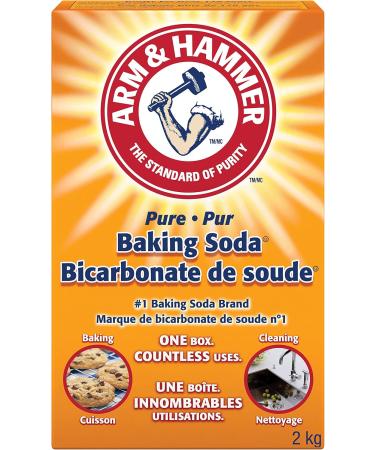 ARM & HAMMER Baking Soda For Baking Cleaning and Deodorizing 2-kg & Fridge-N-Freezer Baking Soda Deodorizer Flo-Thru Design 500-g 2 kg (Pack of 1) Leavening Agent + Deodorizer White - Buy Online on GoSupps.com