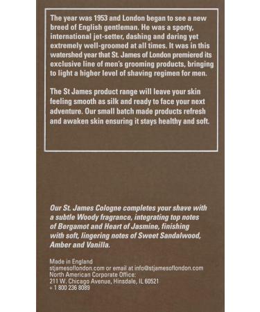 St James of London Sandalwood & Bergamot Cologne 1.69 Fl Oz - Buy Online on GoSupps.com
