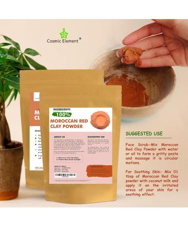 Moroccan Red Clay Powder - Nourishing Skin & Hair | Versatile Clay Masks Wraps & Scrubs - 4 oz International Shipping Available - Buy Online on GoSupps.com