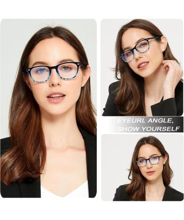 Buy EYEURL 4-Pack Blue Light Blocking Reading Glasses - Round Eyeglasses for Men & Women | 3.5x Magnification - Protect Your Eyes - Buy Online on GoSupps.com