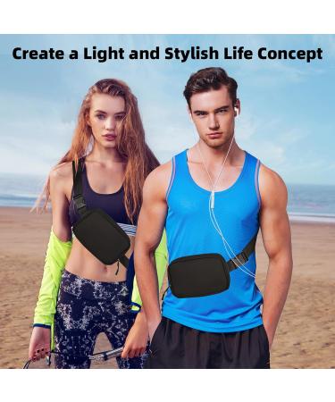 Unisex Waterproof Mini Fanny Pack with Adjustable Strap - Ideal for Outdoor Activities - Black - Buy Online on GoSupps.com