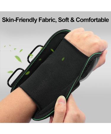 ZTL Upgraded Wrist Brace for Carpal Tunnel Relief - Adjustable Night Support with 3 Metal Splints for Arthritis Tendonitis & Sprains (L/XL Right Hand - Green - Buy Online on GoSupps.com