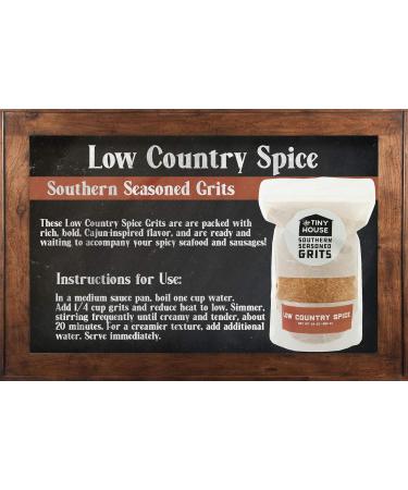 The Tiny House Stone Ground White Corn Seasoned Grits with Low Country Spice - Old Fashioned Flavored Grits - Easy to Prepare Southern Grits Proudly Made in the USA - 12 oz Bag Low Country Spice 12 Ounce - Buy Online on GoSupps.com