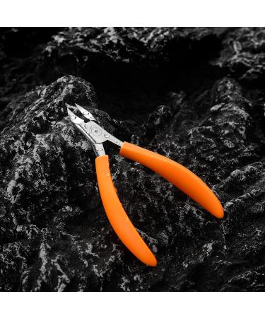 Fvion Precision Nail Tongs | Matt Handle Nail Scissors for Ingrown Toenails | Non-Slip Design for Thick Fingernails | Soft Handle Orange - Buy Online on GoSupps.com
