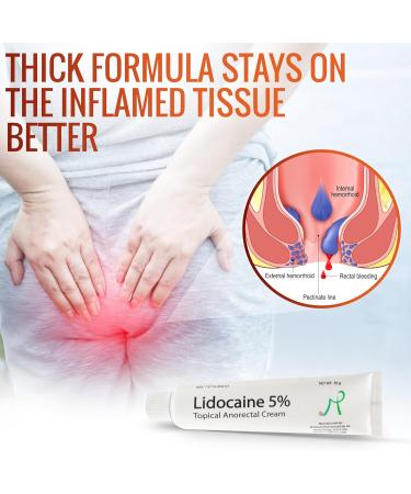 Lidocaine 5% Topical Anorectal Numbing Cream for Hemorrhoids & Anorectal Disorders - Buy Online on GoSupps.com