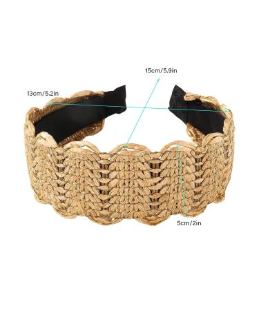 Rattan Summer Straw Headbands for Women - Cute Wide Raffia Woven Hair Accessories - Buy Online on GoSupps.com