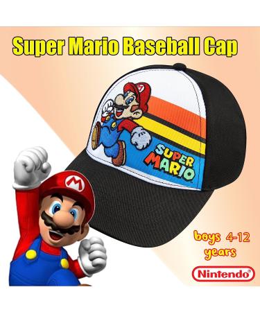 Nintendo Super Mario Boys Baseball Cap | Ages 4-12 | Adjustable & 100% Cotton | Many Styles & Colors - Buy Online on GoSupps.com