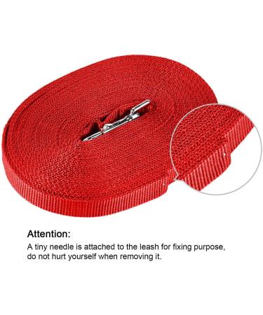 Happy Hachi 33m Red Tow Line for Dogs - Durable Nylon Training Leash with D-Carabiner & Grip Cushion | Ideal for All Dog Sizes - Buy Online on GoSupps.com