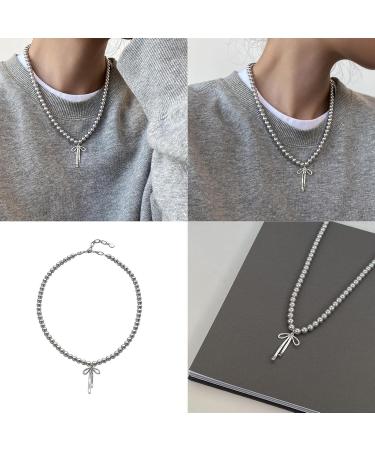 Oralgo's Exquisite Gray Pearl Necklace - Elegant Collarbone Chain with Loop Trailer & Charm Decoration for Women - Premium Copper Jewelry - Buy Online on GoSupps.com