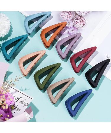 Haakong 10pcs Matte Hair Claw Clips - Nonslip Frosted Triangle French Clips for Women and Girls - Buy Online on GoSupps.com