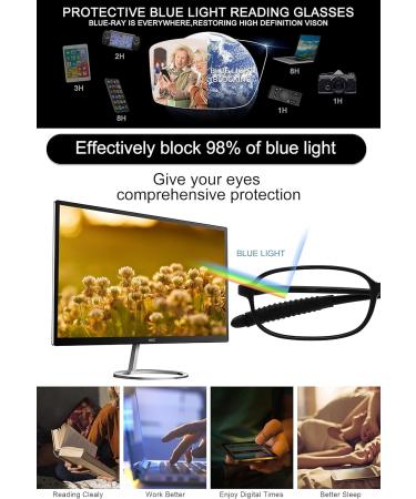 Buy OCCI CHIARI 4 Pack Blue Light Blocking Reading Glasses | UV Filter Computer Readers for Men & Women - 3.5x (Black Brown Gray Red) - International Shipping Available - Buy Online on GoSupps.com