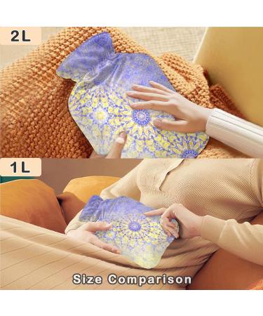 Buy NAANLE Mandala Flower Hot Water Bottle - 1L Transparent Cover for Back Pain Relief & Hot/Cold Therapy | Perfect Hand & Foot Warmer - International Shipping Available! - Buy Online on GoSupps.com