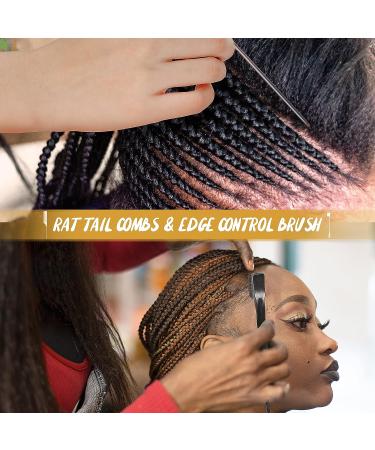 SalonSilk Natural Black Hair Combs - Professional Curly Hair Comb Set for Women - Buy Online on GoSupps.com