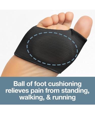 ZenToes Metatarsal Pads - 4 Pack Ball of Foot Cushions for Women and Men (Black) - Buy Online on GoSupps.com