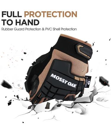 Mossy Oak Rubber Guard Tactical Gloves - Touch Screen, Army, Outdoor Hunting, Motorcycle - Black (Medium) - Buy Online on GoSupps.com