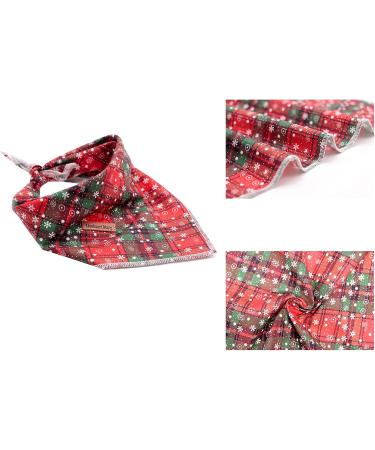 Lionheart Glory Dog Haller Washable Cotton Christmas Neckerchief for Small Dogs - Adjustable Green & Red Check Neck Towel (1 Pack) - Buy Online on GoSupps.com