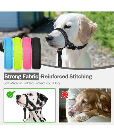 Weesiber Adjustable Dog Muzzle & Padded Halter - No Pulling Leash Solution for Medium Dogs (Black) - Buy Online on GoSupps.com
