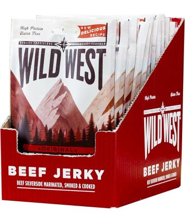 Wild West Honey BBQ Beef Jerky 35 g Pack of 12 & Original Beef Jerky 35 g Pack of 12 - Buy Online on GoSupps.com