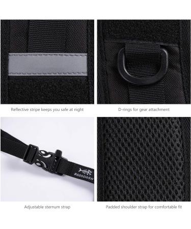 Bassdash Adjustable Padded Shoulder Straps for Backpack Dry Bag - Black Adult, Metal Clips | Replacement Straps - Buy Online on GoSupps.com