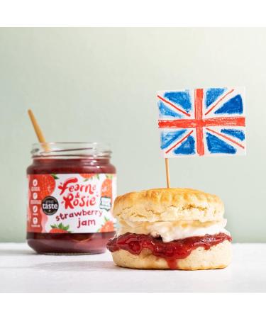 Fearne & Rosie Strawberry Jam award-winning more fruit and 40% less sugar vegan gluten-free 100% natural ingredients no palm oil no concentrates and a 310g jar - Buy Online on GoSupps.com