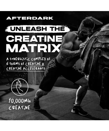 AfterDark Supplements Creatine Monohydrate Powder - 10 000mg Power & Endurance Blend GMP Certified USA Made 21 Servings - Snow Cone Flavor - Buy Online on GoSupps.com