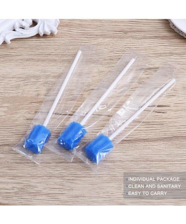 HEALIFTY 100pcs Disposable Mouth Sponges - Tooth Swabs & Oral Care Sponge Sticks (Blue) for Effortless Tooth Cleaning - Buy Online on GoSupps.com