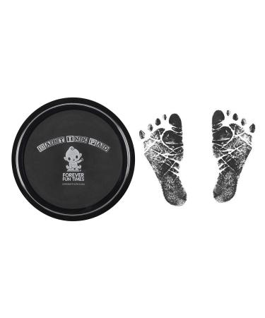 Baby Hand and Footprint Kit by Forever Fun Times | Get Hundreds of Detailed Prints with One Baby Safe Ink Pad | Easy to Clean, and Works with Any Paper or Card | Clean and Safe (Big, Black) Big Black