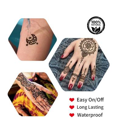 FUUNTATO Temporary Tattoos Kit - 80 PCS Freehand Gel/Ink with 4 Bottles & Stencils - DIY Permanent Tattoo Alternative - Buy Online on GoSupps.com