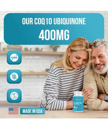 CoQ10 Ubiquinone 400mg | Supplement | 60 Capsules 60 Count (Pack of 1) - Buy Online on GoSupps.com