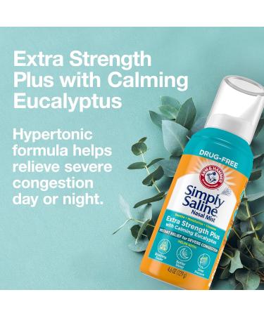 Simply Saline Adult Nasal Mist Extra Strength with Eucalyptus - Fast-Acting Sinus Relief - Buy Online on GoSupps.com