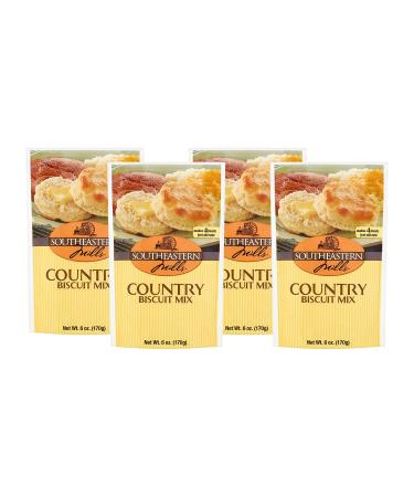 Southeastern Mills Gravy Mix, Country Biscuit Mix, Makes 4 Biscuits Per Packet, Made from Scratch Quality, Just Add Water, 6-Ounce Packets (Pack of 4)