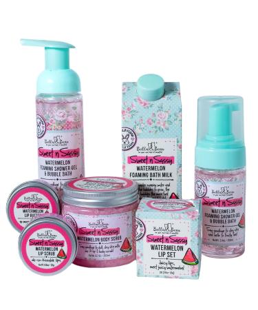 Bella & Bear Sweet 'n' Sassy Watermelon Foaming Shower Gel & Bubble Bath with Pump Travel Size 3.4 Fl Oz (Pack of 1) - Buy Online on GoSupps.com