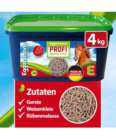 EGGERSMANN Profi Biotin Plus 4 kg - Premium Horse Supplement with Biotin & Zinc for Skin Fur & Hoof Health - Supports Eczema & Hoof Issues - Buy Internationally at Mauke - Buy Online on GoSupps.com