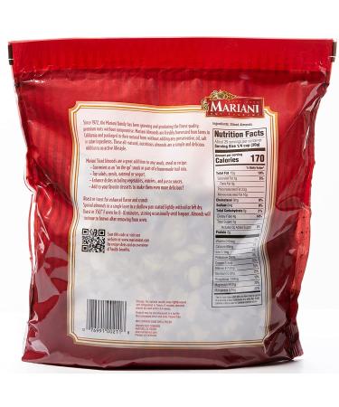 Mariani Nut Sliced Premium California Almonds 2lb Bag - Gluten Free & Kosher Certified - Buy Online on GoSupps.com